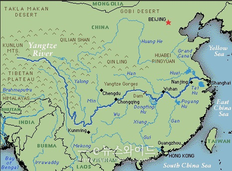 양자강 길이를 알아볼수 있는 구글 지도